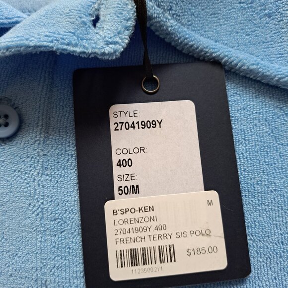 NEW Impulso Italian Light Blue Polo Shirt Size M - Picture 10 of 15